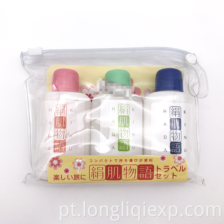 Mini kit de banho hidratante de viagem e cuidado corporal com shampoo condicionador gel de banho